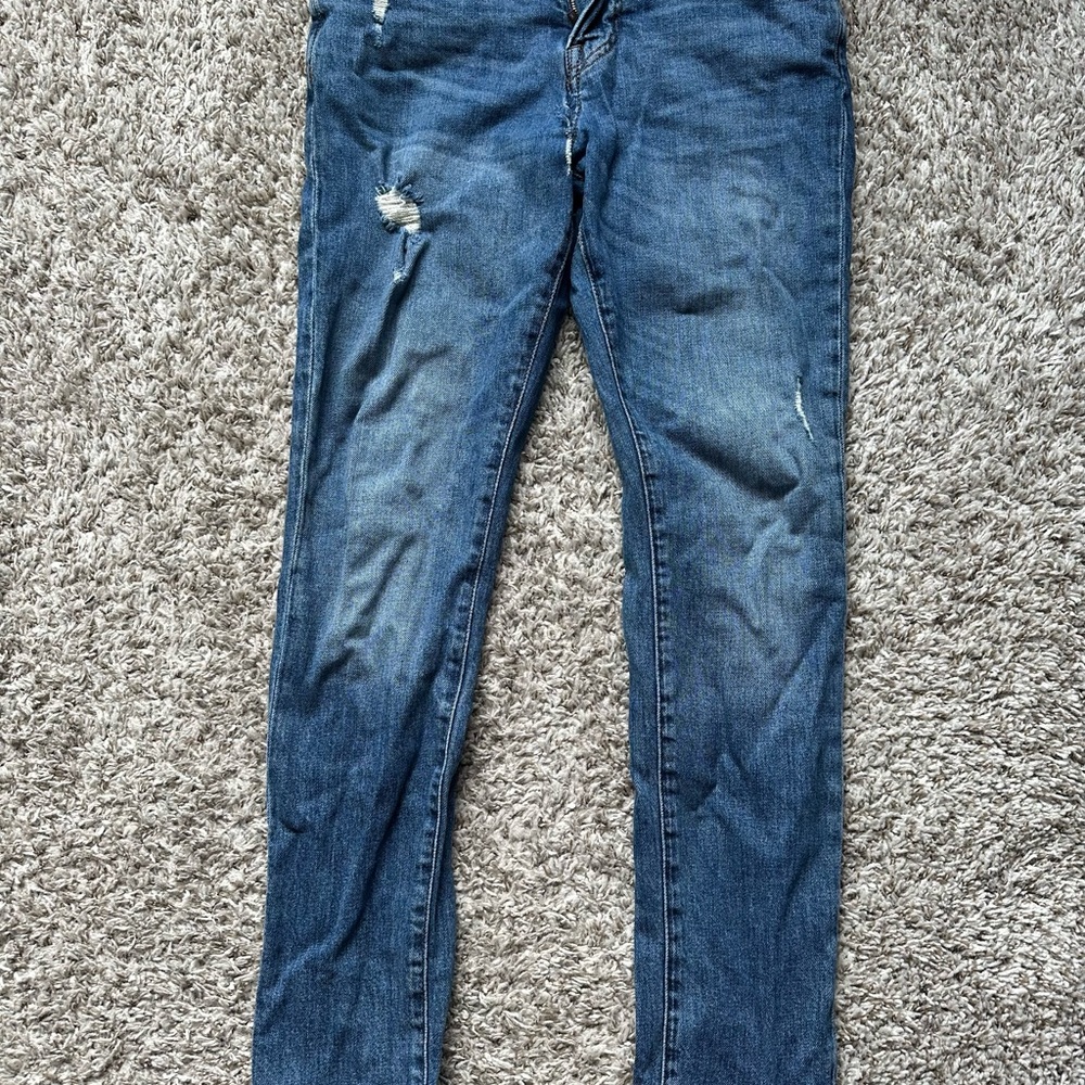 H&M Blue Skinny Jeans with Natural Fading
